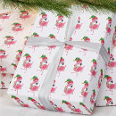 Search for pink flamingo christmas wrapping paper Tropical