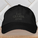 Search for best grandpa ever hats Black and white