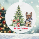 Search for yorkie ornaments Watercolor