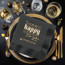Search for happy new year napkins Typography