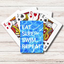 Search for eat sleep playing cards Swimming