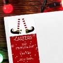 Search for red background return address labels Festive