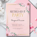 Search for retirement celebrations invitations Gold