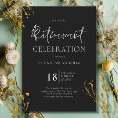 Search for black and white retirement invitations Calligraphy script
