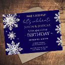 Search for snowflake birthday invitations Winter