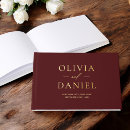 Recherche de burgundy wedding guest books Moderne