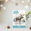 Search for moose birthday cards Watercolor