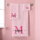 Search for hot pink bath towels Monogrammed