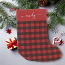 Search for rustic or country farmhouse christmas stockings Plaid