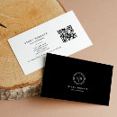 Search for two logo business cards Black and white