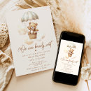 Search for boho teddy bear baby shower invitations Beige