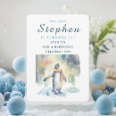 Search for penguin boy birthday invitations Watercolor