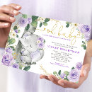 Search for violet baby shower invitations Elephant
