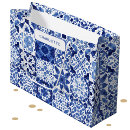 Search for mediterranean gift bags Blue and white