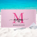 Recherche de hot pink beach towels Monogrammé