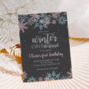 Search for winter onederland girl invitations Glitter