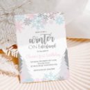 Search for winter onederland birthday invitations Blue