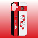 Search for red heart iphone cases White