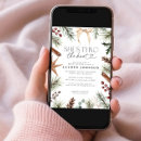 Search for pine cone bridal shower invitations Winter