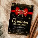 Recherche de elegant red gold noël invitations Élégant