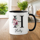 Search for watercolor monogram mugs Letter