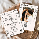 Search for funky wedding invitations Hand drawn