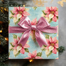 Search for pink poinsettia wrapping paper Vintage