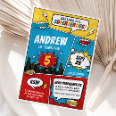 Recherche de héros comiques invitations Boy