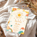 Search for ray of sunshine baby shower invitations Script typography