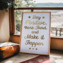 Search for positive thinking quotes posters Gold