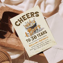 Search for funny beer birthday invitations Cheers to 30 years