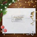 Search for silver gold return address labels Snowflakes