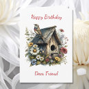 Search for rustic birdhouse cards Watercolor