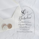 Search for 80th dinner birthday invitations Modern