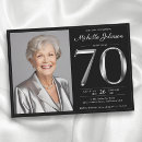 Search for silver 70th birthday invitations Milestone