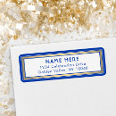 Search for royal blue and gold return address labels Chic