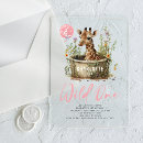 Recherche de safari 1ans anniversaire invitations Fille
