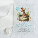 Search for giraffe square invitations Safari