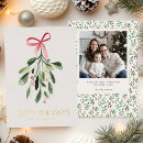 Recherche de mistletoe photo christmas vœux cartes Élégant
