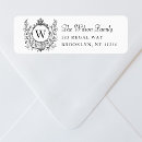 Search for family crest return address labels Modern