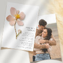 Search for pressed flower wedding invitations Minimalist
