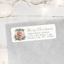 Search for red initial return address labels Merry christmas