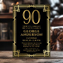 Search for mens black and gold birthday invitations Surprise party