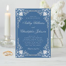 Search for blue and silver wedding invitations Vintage