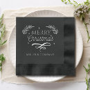 Search for black and silver christmas napkins Elegant
