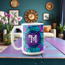 Search for purple and teal mugs Flowers