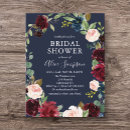 Search for navy blue bridal shower invitations Boho chic