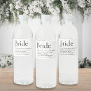Search for bridal shower water bottle labels Bride