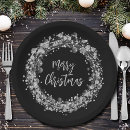 Search for silver christmas plates Black and silver