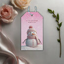 Search for snowman gift tags Pink